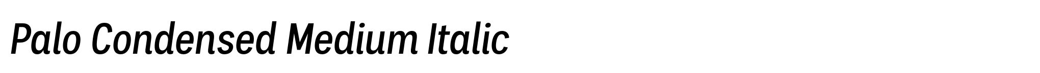 Palo Condensed Medium Italic image